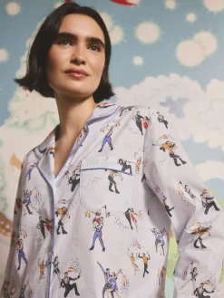 Cath Kidston Blue Lilah and Lewis Button Through Pyjamas Sale