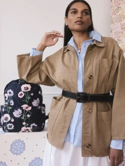 Cath Kidston Navy Peony Deck Compact Backpack Clearance