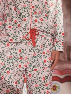 Cath Kidston Pink Kisses Button Through Pyjamas