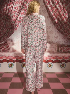 Cath Kidston Pink Kisses Button Through Pyjamas