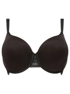 Chantelle Comfort Day to Night Underwired Memory Foam T-Shirt Bra Black Hot