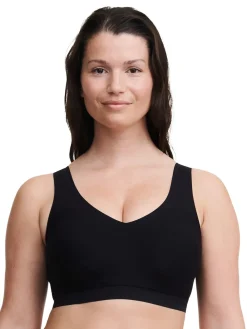Chantelle Soft Stretch Seamless V-Neck Padded Crop Top Outlet