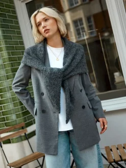 Next Triangle Scarf Charcoal Grey Sale