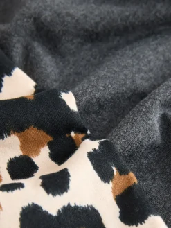 Next Charcoal Leopard Short Sleeve Pyjamas Clearance