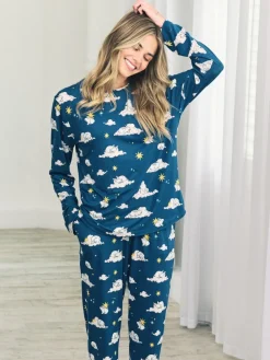 Chelsea Peers Light Green Trouser Pyjamas Maternity Celestial Bunny Print Long Pyjamas Set Online