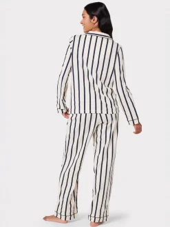 Chelsea Peers White/Blue Long Pyjamas Sets Hot