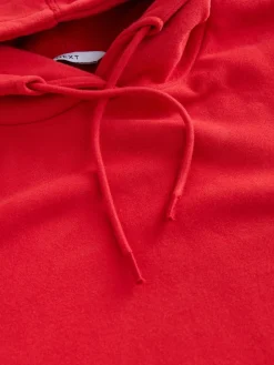 Next Cherry Red Active Longline Overhead Seam Detail Supersoft Hoodie with Pockets Clearance