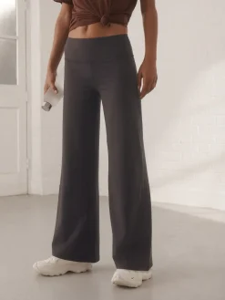 Next Active Ultimate Wide Leg Trousers Chocolate Brown New