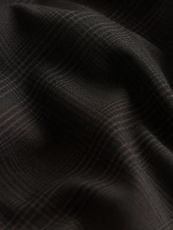 Next Chocolate Brown Check Double Pleat Straight Leg Trousers Best