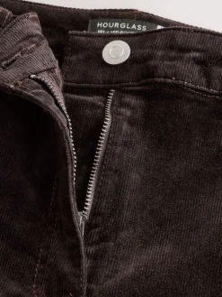 Next Cord Skinny Hourglass Trousers Chocolate Brown