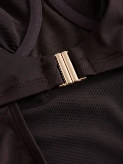 Next Chocolate Brown Dd+ Wired Scoop Neck Tummy Control Swimsuit Sale