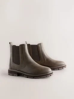Next Extra Wide Fit Chelsea Boots Chocolate Brown New