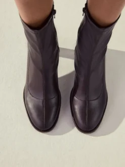 Next Extra Wide Fit Forever Comfort® Round Toe Sock Boots Chocolate Brown