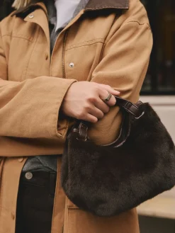 Next Faux Fur Cross-Body Bag Chocolate Brown Best