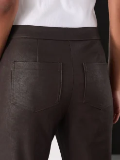 Next Chocolate Brown Faux Leather Flared Trousers Best