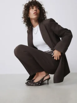 Next Forever Comfort® Polka Dot Point Slingback Heels Chocolate Brown Best