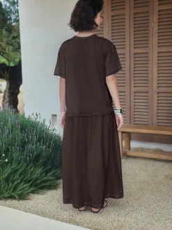 Next Jersey Two In One T-Shirt Dress Chocolate Brown Discount