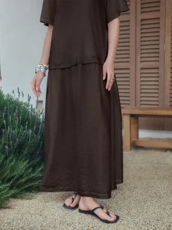 Next Jersey Two In One T-Shirt Dress Chocolate Brown Discount