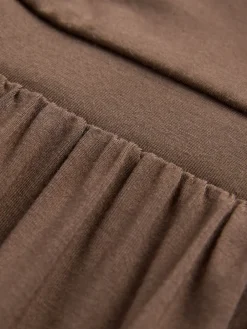 Next Jersey Waisted Summer Dress Chocolate Brown Sale