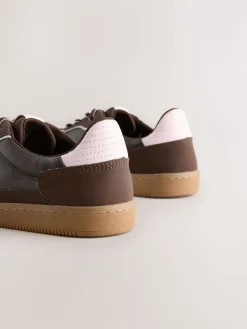 Next Chocolate Brown Lace-Up Trainers