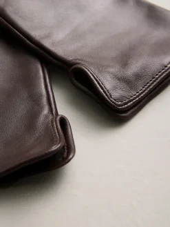 Next Chocolate Brown Leather Gloves