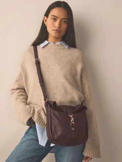 Next Messenger Cross-Body Bag Chocolate Brown