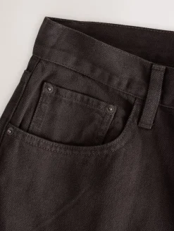 Next Mid Rise Wide Leg Baggy Jeans Chocolate Brown Sale
