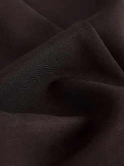 Next Ponte Wide Leg Trousers With Gold Button Detailing Chocolate Brown New