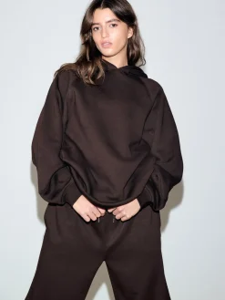 Next Relaxed Fit Heavyweight Regular Length Hoodie Chocolate Brown