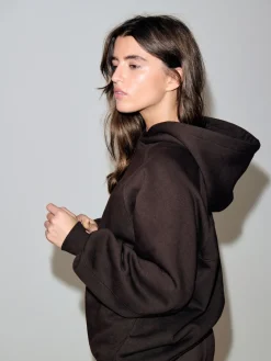 Next Relaxed Fit Heavyweight Regular Length Hoodie Chocolate Brown