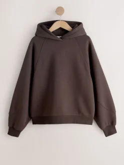 Next Relaxed Fit Heavyweight Regular Length Hoodie Chocolate Brown