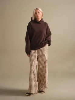 Next Relaxed Fit Heavyweight Longline Hoodie Chocolate Brown Hot