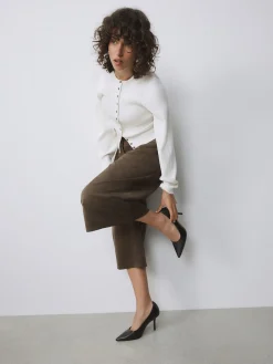 Next Standard/Wide Fit Forever Comfort® Point Toe Court Heels Chocolate Brown Discount