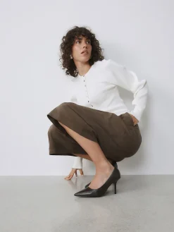 Next Standard/Wide Fit Forever Comfort® Point Toe Court Heels Chocolate Brown Discount