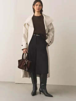 Next Chocolate Brown Suede Flower Charm Cross-Body Bag Sale