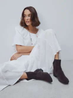 Next Forever Comfort® Flat Ankle Boots Chocolate Brown Suede Best