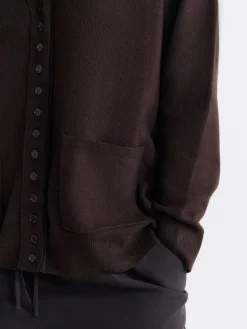 Next Chocolate Brown Supersoft V-Neck Cardigan With Pockets Best