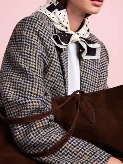 Next Chocolate Brown Tabitha Simmons x Sophie Suede Shopper Bag Clearance