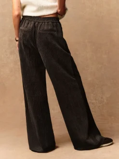 Next Chocolate Brown Wide Leg Soft Cord Trousers Outlet