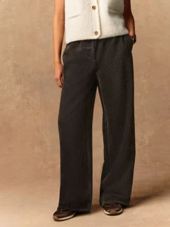 Next Chocolate Brown Wide Leg Soft Cord Trousers Outlet