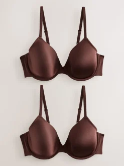 Next Chocolate Nude Full Cup A-E Smoothing Ultimate Comfort Bras 2 Pack