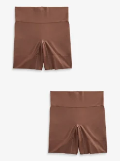 Next Seamless Smoothing Anti-Chafe Shorts 2 Pack Chocolate Nude Discount