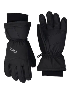 CMP Black Woman Twill Ski Gloves New