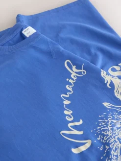 Next Cobalt Blue Graphic Nightie Outlet