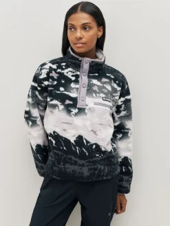 Columbia Helvetia™ II Printed Cropped Half Snap Fleece Lavender Purple Online