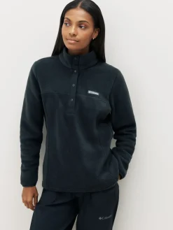 Columbia Womens Benton Springs Half Snap Pullover Fleece Chrome black New