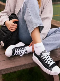 Converse All Star Move Chuck Ox Platform Trainers Black