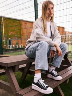 Converse All Star Move Chuck Ox Platform Trainers Black