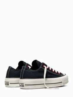 Converse Black Chuck Taylor Lift Heart Detail Low Trainers Best