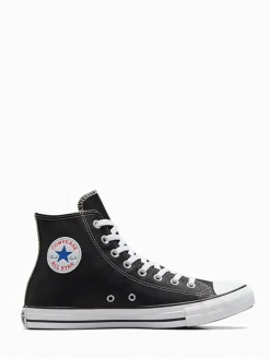 Converse Black Leather High Trainers Best